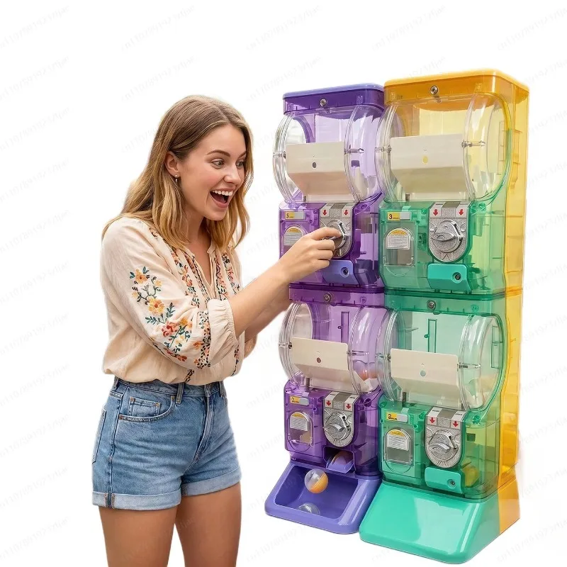 Arcade And Vending - Máquina Gashapon Transparente Branca de Dois