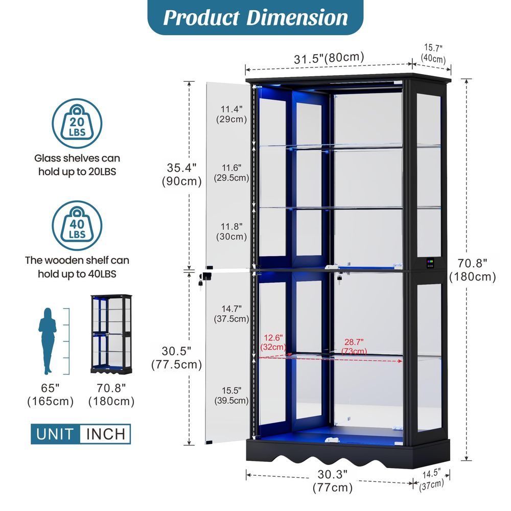 Armário Expositor com Portas d - Glass Cabinet Display avaliação e preço