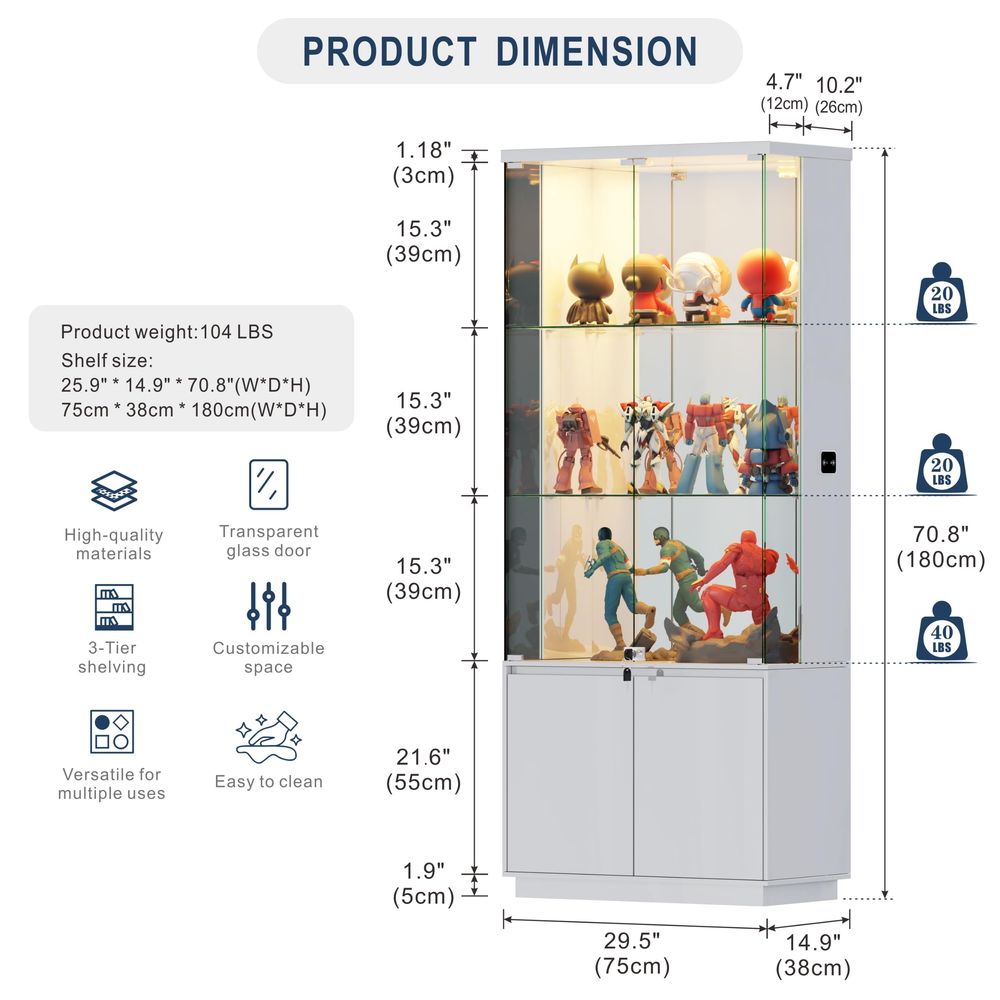 Armário Expositor com Portas d - Glass Cabinet Display avaliação e preço