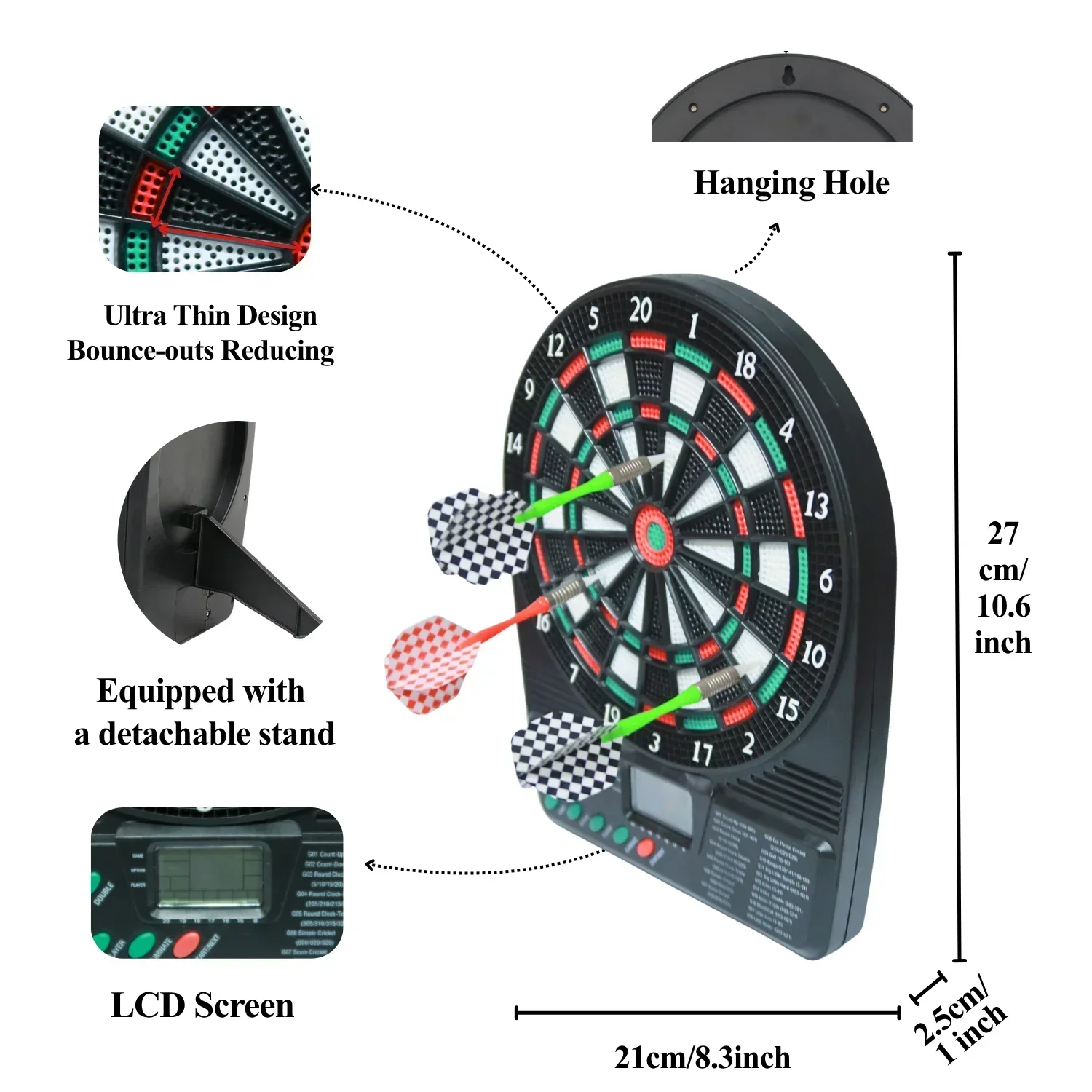 Dardo Eletrônico Portátil - De - Electronic Dartboard Cabinet avaliação e preço