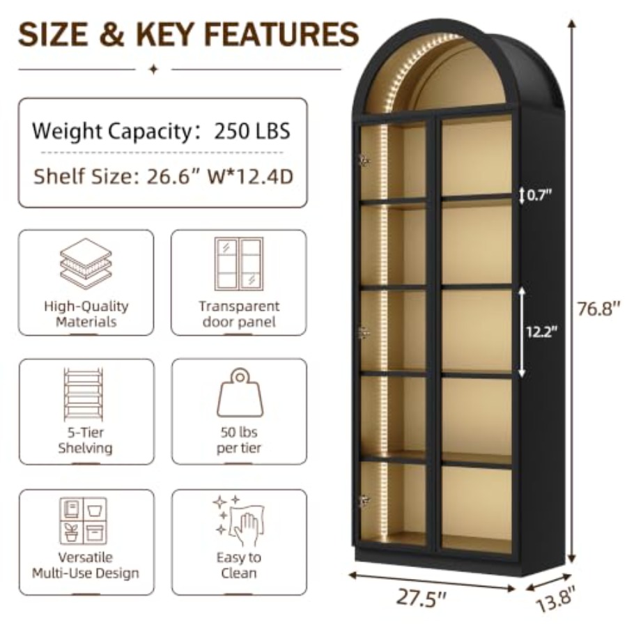 Armário vitrine para sala de e - Glass Cabinet Display avaliação e preço