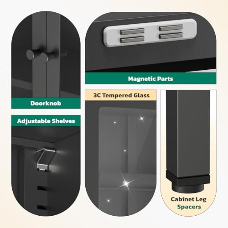 Armário Expositor de Metal com - Glass Cabinet Display avaliação e preço