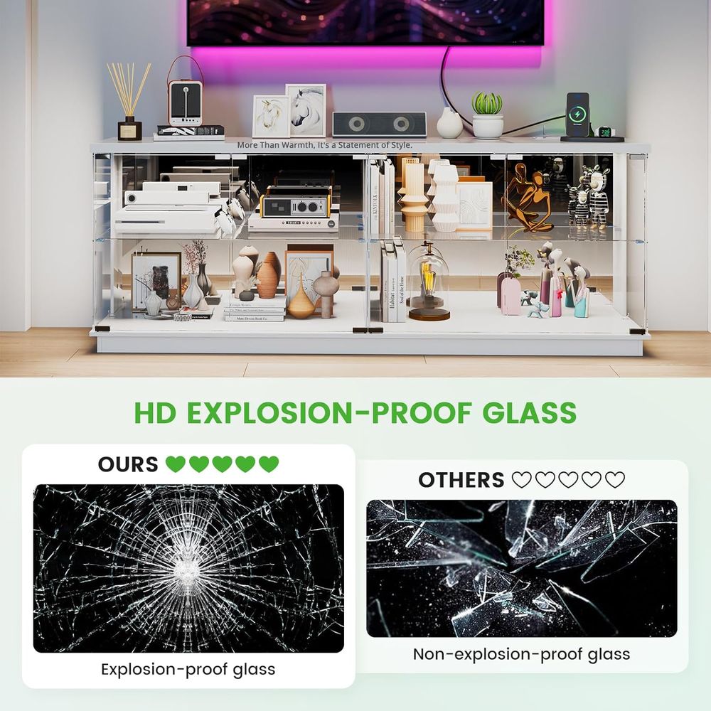Suportes para TV de Vidro de 7 - Glass Cabinet Display avaliação e preço